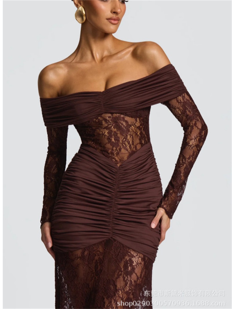 Women'S Holiday Formal Wear - Seksi Dantel Denizkızı Kadın Balo Elbise