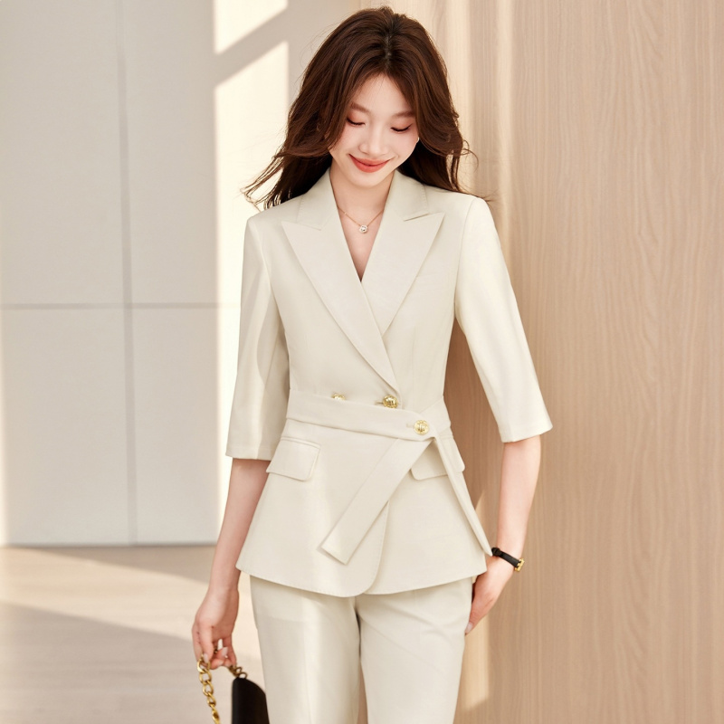 Women Formal Wear Store - Kırık beyaz kadın takım elbise2026Yeni İlkbahar/Yaz