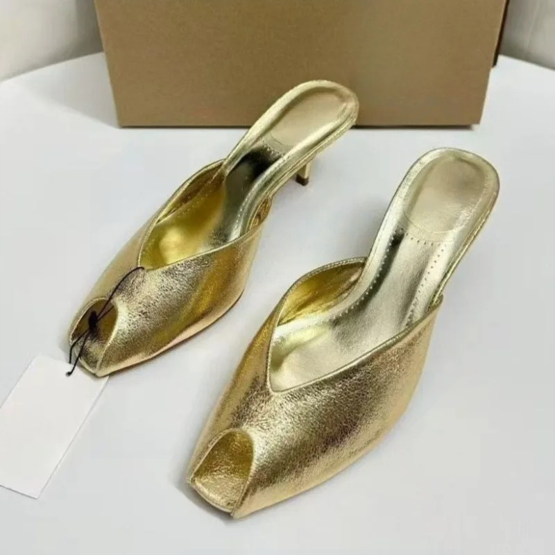 Women'S Elegant Formal Wear - Kadınlar İçin Tasarımcı Altın Rengi Mül