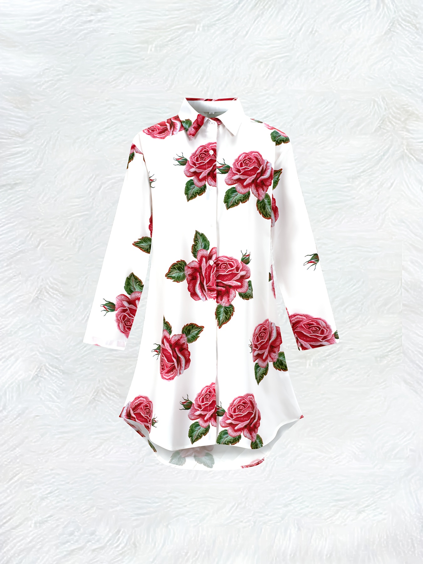 Kadın Kırmızı Gül Desenli Yaka - Women'S Red Formal Wear incelemesi ve fiyatı