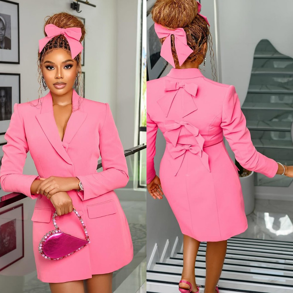 Özel Tasarım Pembe Kadın Blaze - Women Formal Party Wear Dress incelemesi ve fiyatı