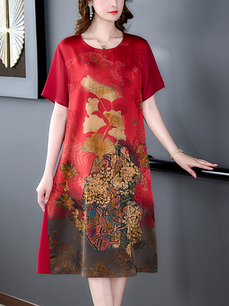 2024 kırmızı ipek çiçek lüks d - Women'S Red Formal Wear incelemesi ve fiyatı