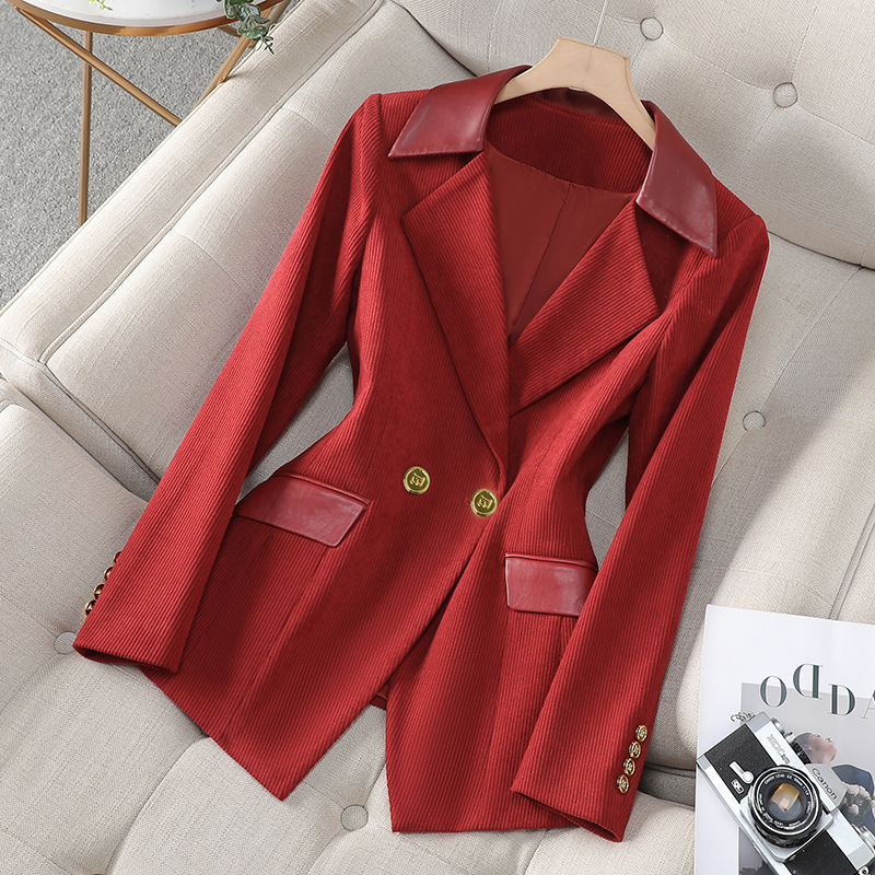 2024 Sonbahar Yeni Kadife Zari - Women'S Red Formal Wear incelemesi ve fiyatı