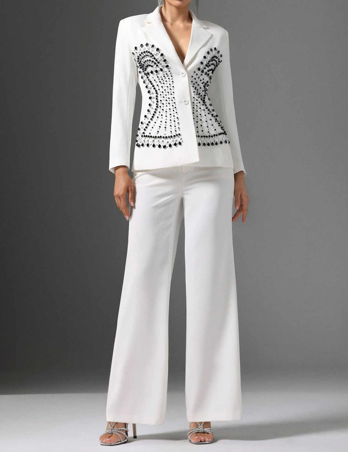 Beyaz Kadın Blazer Elbise Özel - Women Formal Wear Black And White incelemesi ve fiyatı
