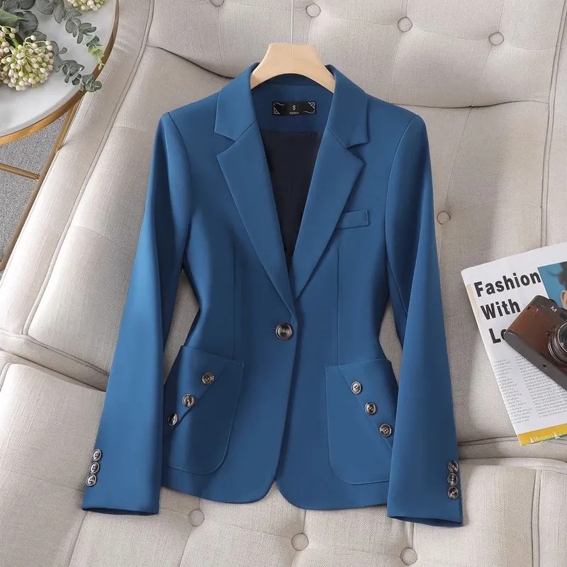 İlkbahar sonbahar kadın Blazer - Women Formal Wear Black And White incelemesi ve fiyatı
