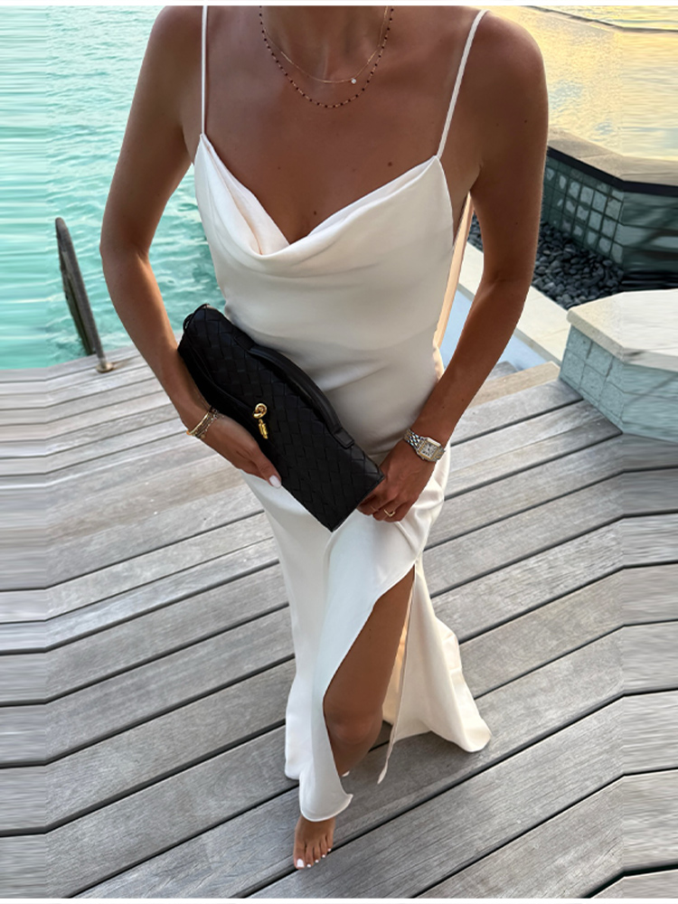 Kadınlar için Zarif Saten V Ya - Women'S Holiday Formal Wear incelemesi ve fiyatı