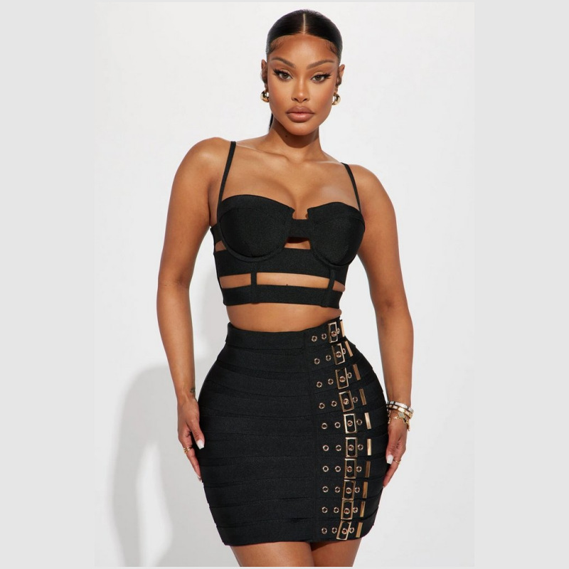 Siyah Beyaz Bandaj Kadın Abiye - Women Formal Wear Black And White incelemesi ve fiyatı